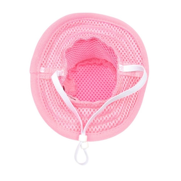 NWT Vibrant Life Dog Bucket Hat Pink/White polka dots Size XS/S(up to 20 pounds) - Picture 3 of 9